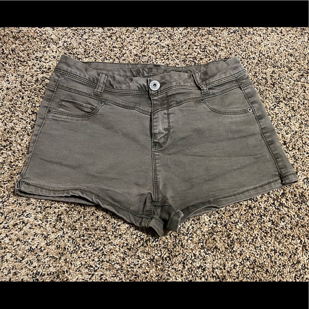 Grey Denim Shorts